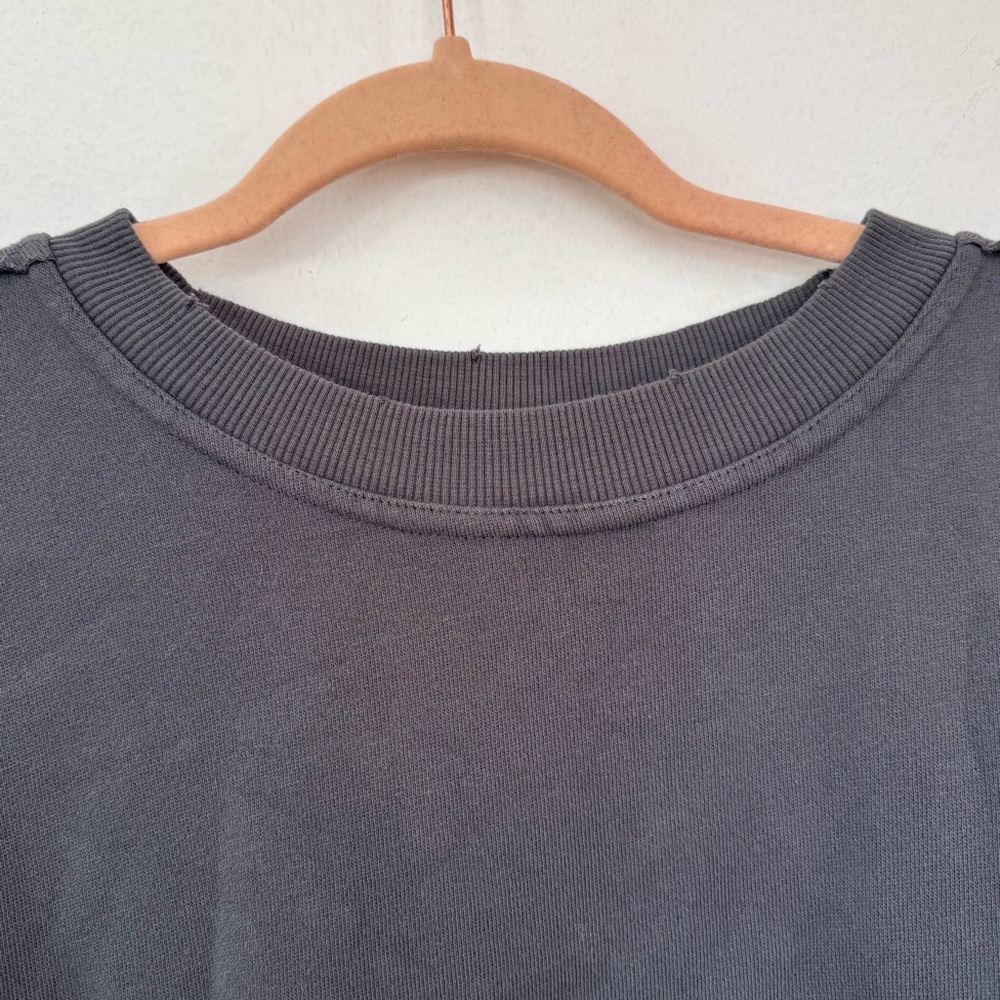 NWT Free People Eleonor Layered Oversized Boho Gray Sweatshirt Minidress - Picture 9 of 15